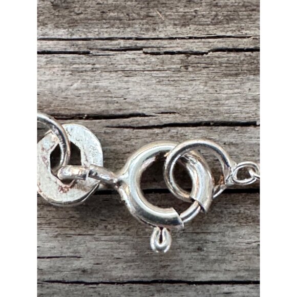 Sterling Silver Pendant Necklace With Amethyst & Druzy Quartz Stones 2.91g - Picture 10 of 11